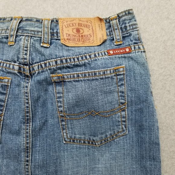 Vintage Lucky Brand Jeans Skirt Womens 12 Blue Pockets 25x16‎ - Picture 10 of 13